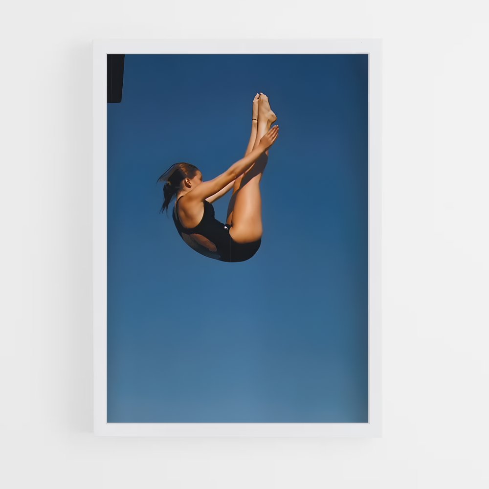 Poster World aquatics estival – affiche Plongeon depuis une plateforme (vue 3)